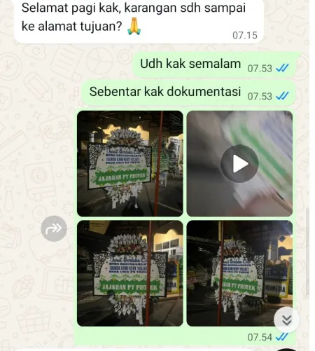 Pengiriman Papan Bunga Selamat Kebonsari Jambangan