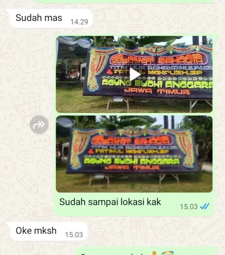 Pengiriman Papan Bunga Kebonsari Jambangan